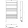 Сунержа Аркус 3.0 Полотенцесушитель электрический 53x92h см, подкл. левое, цвет: золото 03-5704-8050