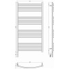 Сунержа Аркус 3.0 Полотенцесушитель электрический 63x132h см, левое, цвет: мат. черный 31-5704-1260