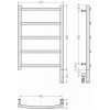 Сунержа Галант 3.0 Полотенцесушитель электрический 43,2x72,4h см, правое, без покрытия 00-5801-6040