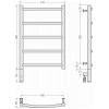Сунержа Галант 3.0 Полотенцесушитель электрический 43,2x72,4h см, левое, без покрытия 00-5800-6040