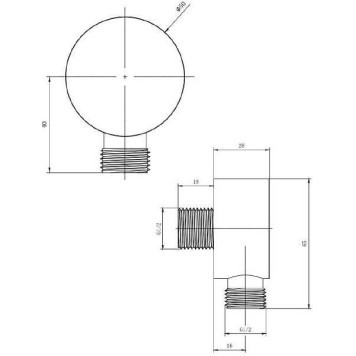 Allen Brau Priority Шланговое подключение 5x4,6x6,5h см, цвет: хром 5.31A15-00-5