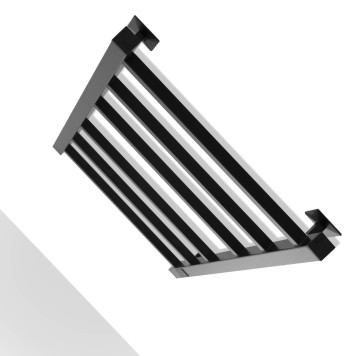 Электрический полотенцесушитель с таймером Energy Cube 900x400, цвет черный матовый-2