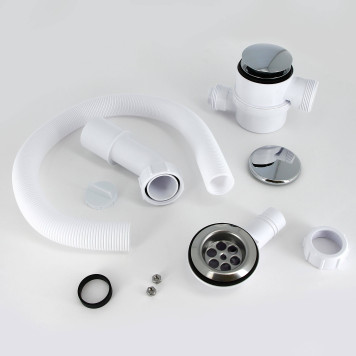 Слив-перелив McAlpine L700 х 34 мм метал. 70 мм слив. прочистка сифона сверху выход D=40/50 мм хром-1