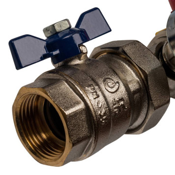 Распределительный коллектор STOUT из латуни с расходомерами 5 вых.-3