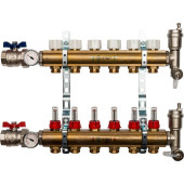 Распределительный коллектор из латуни с расходомерами STOUT 6 выходов (SMB 0473 000006)