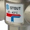 STOUT Термостатический смесительный клапан для систем отопления и ГВС. G 1/4 НР 20-43°С KV 2,5.