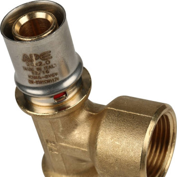 Тройник-переходник STOUT с внутренней резьбой для металлопластиковых труб прессовой 20х3/4х20-5