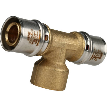 Тройник-переходник STOUT с внутренней резьбой для металлопластиковых труб прессовой 26х3/4х26-1