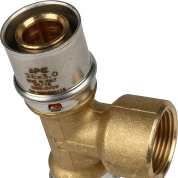 Тройник-переходник STOUT с внутренней резьбой для металлопластиковых труб прессовой 26х3/4х26-5