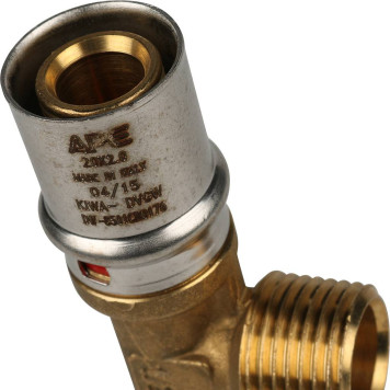 STOUT Тройник-переходник для металлопластиковых труб 20х1/2х20 с наружной резьбой прессовой-5