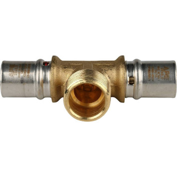 Тройник-переходник STOUT для металлопластиковых труб прессовой с наружной резьбой 20х3/4х20.-2