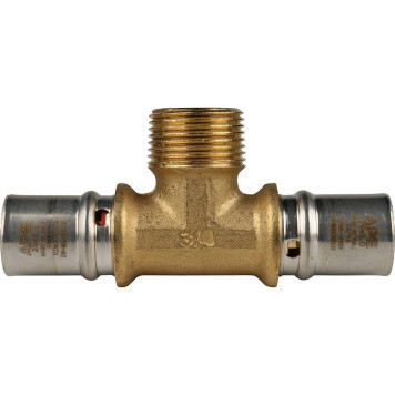 Тройник-переходник STOUT для металлопластиковых труб прессовой с наружной резьбой 20х3/4х20.-4