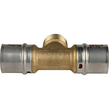 Тройник-переходник STOUT для металлопластиковых труб прессовой с наружной резьбой 26х3/4х26.-3