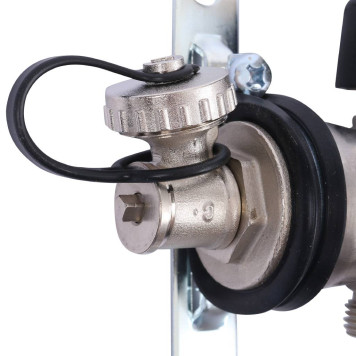 Коллектор Uponor Smart S с расходомерами, стальной, 4 выхода 3/4 евроконуса-4