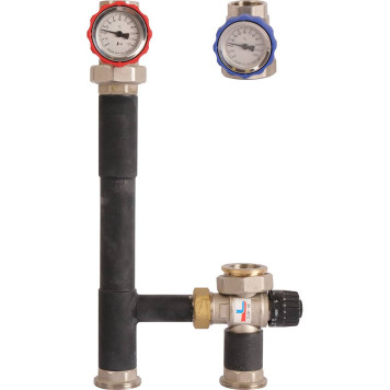 Насосная группа ROMMER RDG-0002 с термостатическим смесительным клапаном 1& (20-40С) без насоса