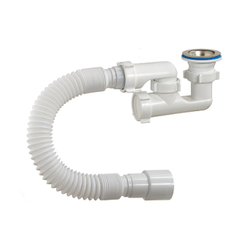 Сифон д/поддона рег 1 1/2 x50 гофр 40х40/50 нерж/сетка Орио А-82589