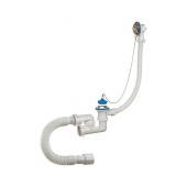 Сифон д/ванны рег проб/цеп 1 1/2 x40 гофр 40х40/50 нерж/сетка Орио А-80089