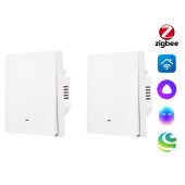 Комплект два умных одноклавишных выключателя HOMMYN 2SWZBNN01W