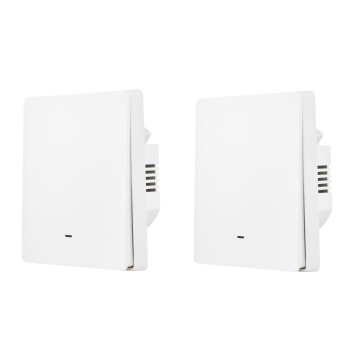Комплект два умных одноклавишных выключателя HOMMYN 2SWZBNN01W-1