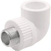 Угольник THERMOLIGHT комбинированный PP-R НР 25х1/2 белый (10/120)