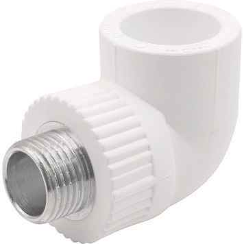 Угольник THERMOLIGHT комбинированный PP-R НР 25х1/2 белый (10/120)
