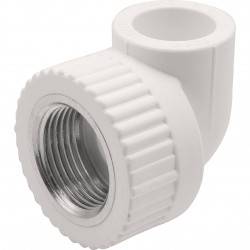 Угольник THERMOLIGHT комбинированный PP-R ВР 20х3/4 quot; белый (20/180)