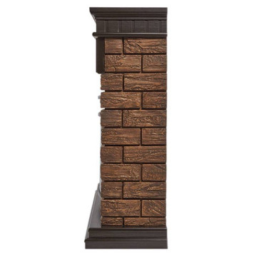 Портал Firelight Bricks Wood 30 камень коричневый, шпон темный дуб-2
