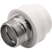 Муфта THERMOLIGHT комбинированная PP-R НР 40х1 1/4 под ключ белый (4/48)