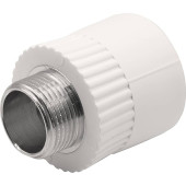 Муфта THERMOLIGHT комбинированная PP-R НР 32х3/4 белый (10/130)