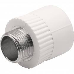 Муфта THERMOLIGHT комбинированная PP-R НР 32х3/4 quot; белый (10/130)