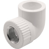 Угольник THERMOLIGHT комбинированный PP-R ВР 25х1/2 белый (20/160)