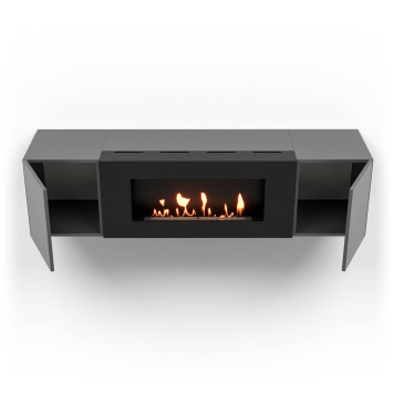 Тумба с биокамином Firelight BFP-P1600 графит-2