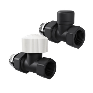 Набор термостатический прямой Royal Thermo Design 1/2М30х1,5 (Черный)-1