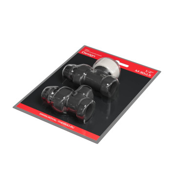 Набор термостатический прямой Royal Thermo Design 1/2М30х1,5 (Черный)-6