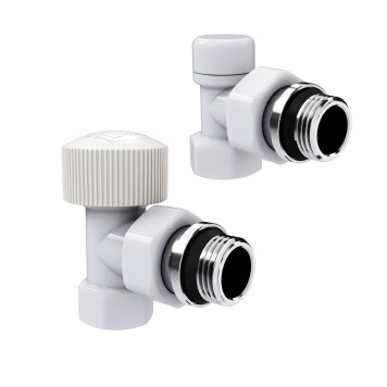 Набор термостатический угловой Royal Thermo Design 1/2М30х1,5 (Белый)
