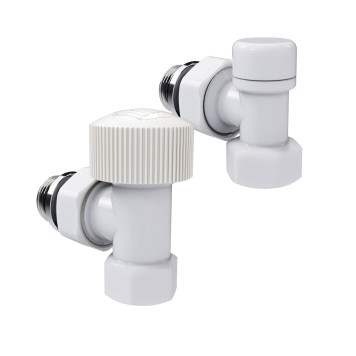 Набор термостатический угловой Royal Thermo Design 1/2М30х1,5 (Белый)-1