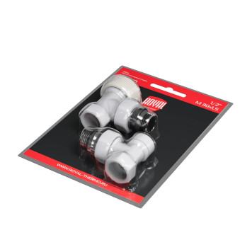 Набор термостатический угловой Royal Thermo Design 1/2М30х1,5 (Белый)-6