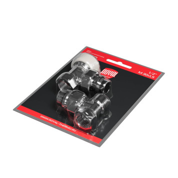 Набор термостатический угловой Royal Thermo Design 1/2М30х1,5 (Хром)-6