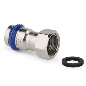 Муфта VARMEGA раструбная Inox Press с накидной гайкой 18x3/4-1