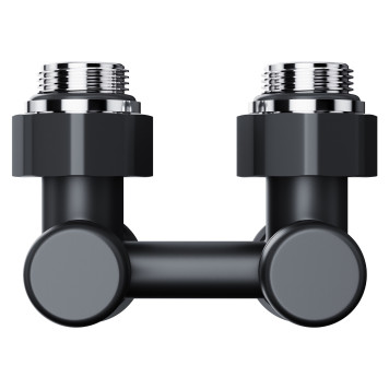 Узел нижнего подключения Royal Thermo Design угловой 1/2х3/4 EK (черный)-2
