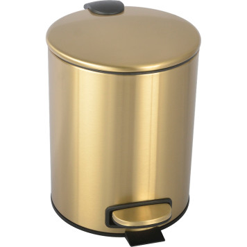 Boheme Uno Ведро с крышкой напольное, 5 литров, цвет: matt gold 10426-MG