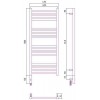 Сунержа Модус 3.0 Полотенцесушитель электрический 40x100h, лев., цвет: мат. белый 30-5700-1040