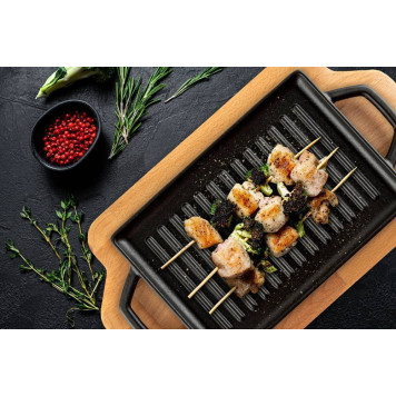 Маленькая сковорода-гриль HS DD HP 1522 BLACK MAT-3