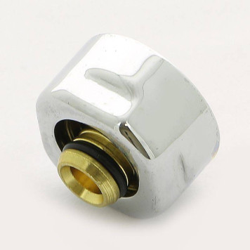 Соединитель Carlo Poletti для м/п трубы 16х2 с цилиндрической гайкой цвет хром-3