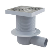 Трап Alcaplast 150 х 150 мм H=101-189 мм г/затвор выпуск 50 мм нерж.сталь