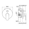 Gattoni H2Omix7000 Смеситель для душа, встраиваемый, на 2 выхода с коробкой GBOX, цвет: черный матовый