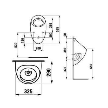 Laufen Alessi One Крышка писсуара , цвет: белый-1
