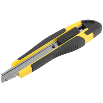 Нож технический 9 мм усиленный прорезиненный-1