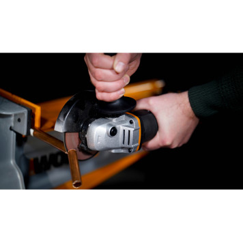 Угловая шлифмашина аккумуляторная WORX WX803, 20В, 125 мм, 1*2,0Ач + 1*4,0 Ач, кейс-6
