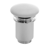 Донный клапан, Scarabeo, для раковин, 1 1/4, цвет-хром/белый